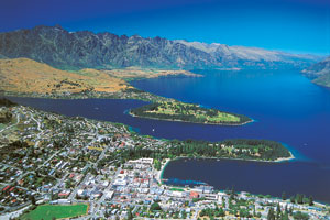 birdseye view of Queenstown