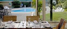 Indoor Outdoor Dining by Pool