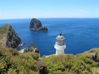 Cape Brett Lighthouse looking toward Percy Is.