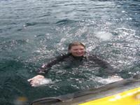 floundering around in the warm water