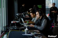 Hard at work in the Media Centre