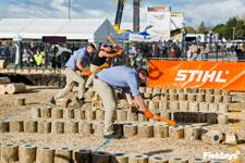 Rural Bachelors competed in a logging skills challenge with STIHL