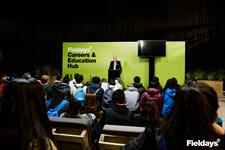 GM Commercial Nick Dromgool welcomes Auckland high school students to Fieldays