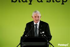 Society President Warwick Roberts at the opening ceremony