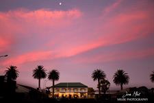 Harbour View Hotel at sunset