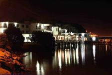 Stingrays often seen in water surrounding hotel