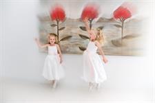 Adorable flower girls in pre function lobby