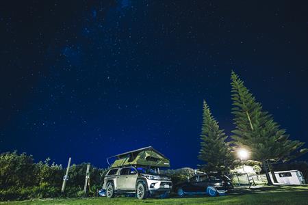 Camp Waipu Cove at night - Russell Ord Photography