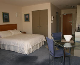 Each of our Mount Maunganui Studio Apartments boasts an open-plan bedroom