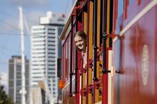 Passengers Enjoying the ride on Auckland Tram