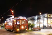 Night Tram down Wynyard Quarter