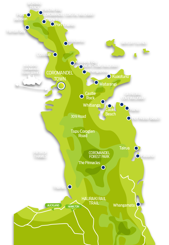 to Coromandel Adventures Coromandel Tours & Bus Service