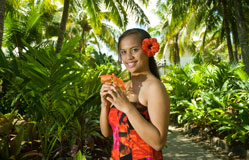 Exploring the gardens of Rarotonga