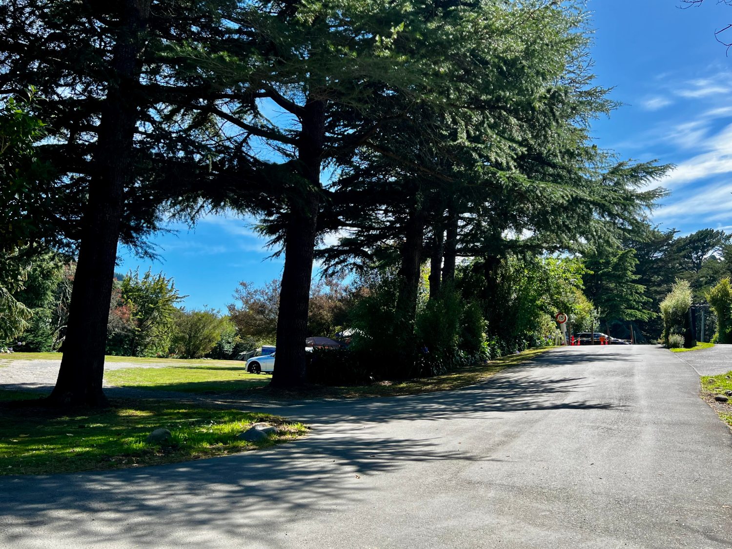 Tent sites and wash down and easy drive in and out dump station