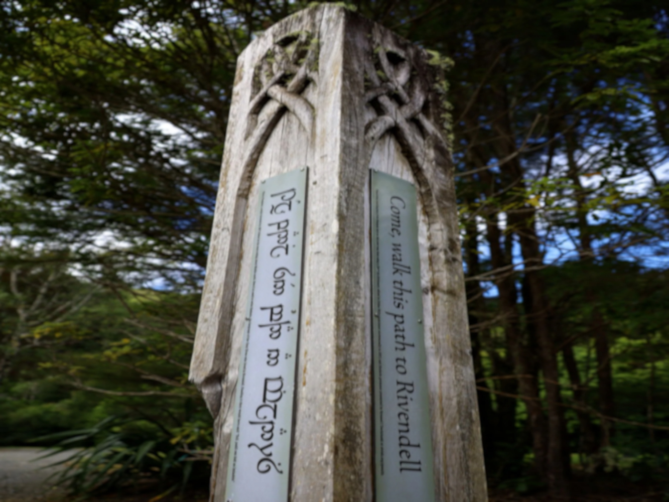 Kaitoke Rivendell, Lord of The Rings statue - a short drive from Wellington's Kiwi Holiday Park