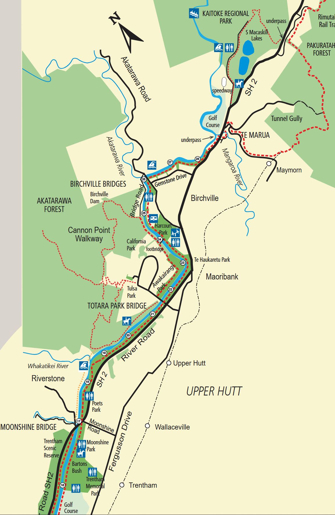 Wellington's Kiwi Holiday Park is located on the Hutt valley and Remutaka Cycle Trails - 