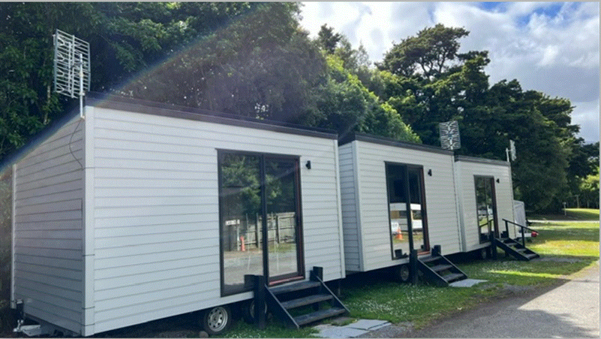 Cabin in Upper Hutt at Wellington's Kiwi Holiday Park.
