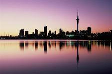 Auckland City at dusk