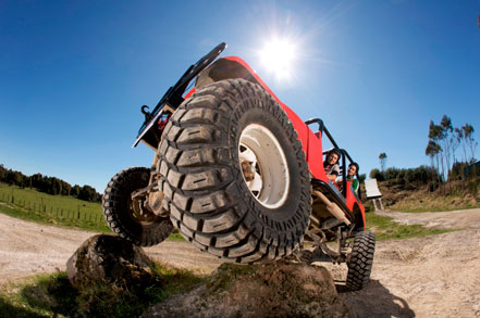 Monster 4X4 Up on Rock