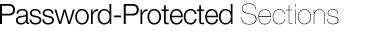 ReserveGroup Password Protected Sections