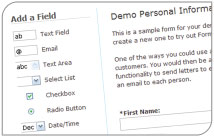 Create multiple forms to be online at any time, and easily amend forms using the Content Management System tools.