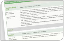 When members post a comment to a discussion, their comment is live online instantly. 