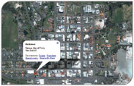 View as an actual satellite image, a traditional map view or a hybrid of the two  