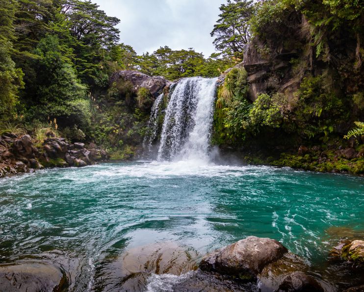 The mersmerizing Tawhai Falls (Gollum Pools) where the famous series The Lord of the Rings was filmed 