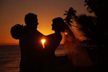 Romantic sunset in the Cook Islands