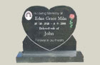 Granite Heart Headstone